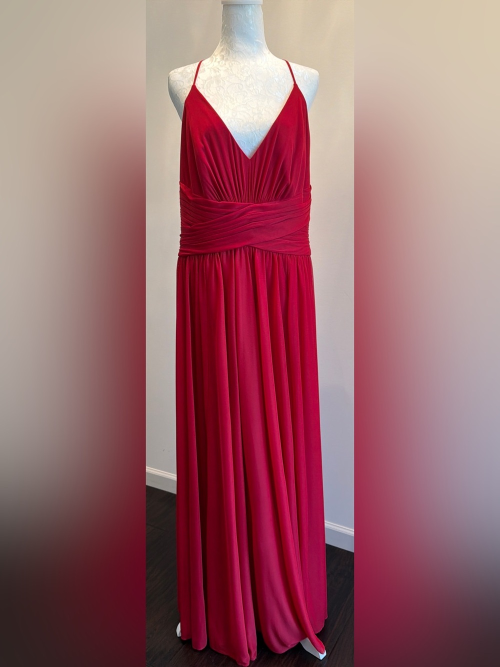 Celebrate DB studio Cross-Waist Spaghetti Strap Bridesmaid Dress size 16